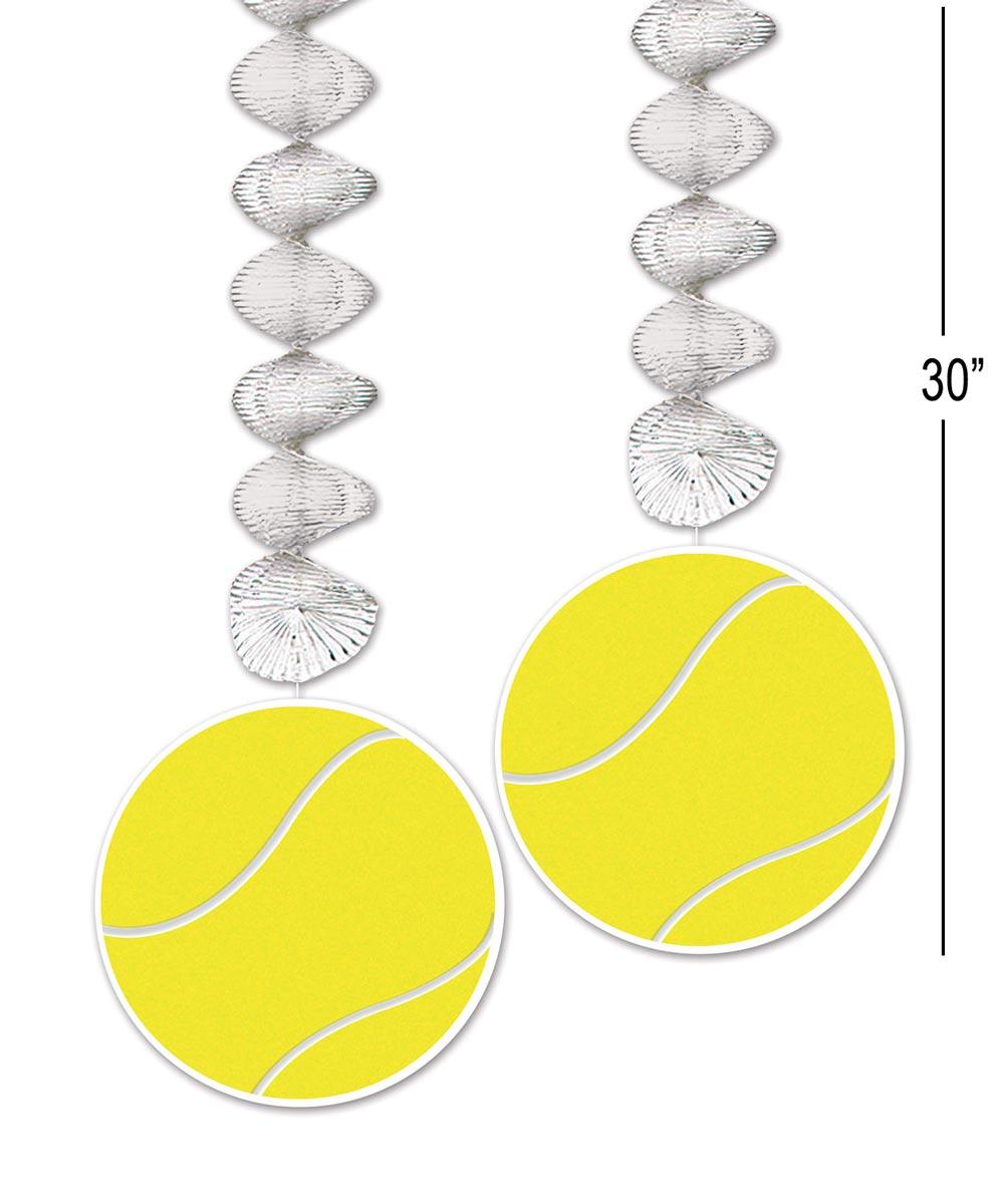 Tennis Ball Danglers Wimbledon Themed Decorations by Besitle 54737 available here at Karnival Costumes online party shop