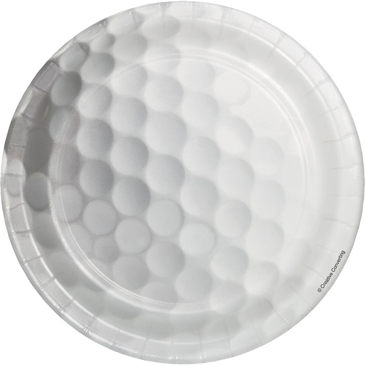 Sports Fanatic Golf 7" Lunch Paper Plates by Creative Party 417965 available here at Karnival Costumes online party shop