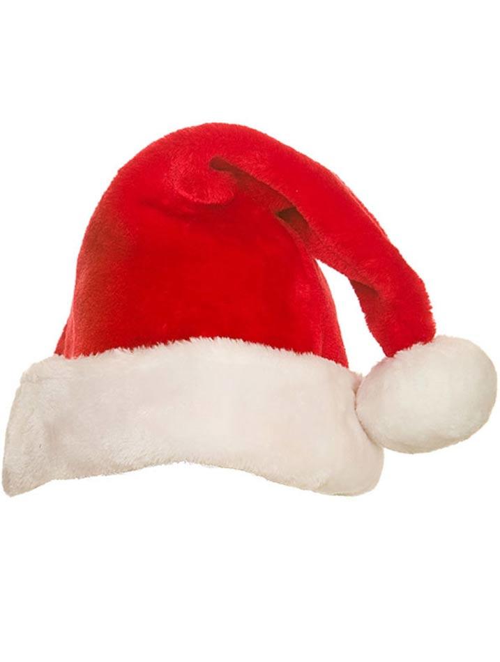 Santa Hat in Super Deluxe Plush by Wicked XM-4637 available from a huge selection of Santa Hats here at Karnival Costumes online Christmas party shop