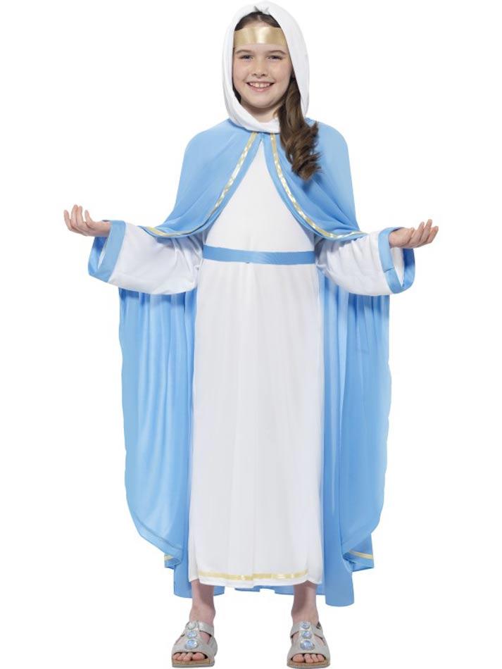 Girl's Nativity Mary Fancy Dress Costume by Smiffys 21067 available here at Karnival Costumes online party shop