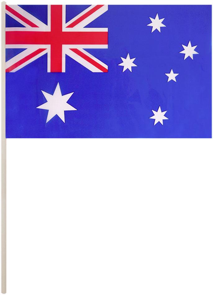 Australia Hand Waving Flags 40cm (10pcs) by Henbrandt F51178 and available here at Karnival Costumes online party shop