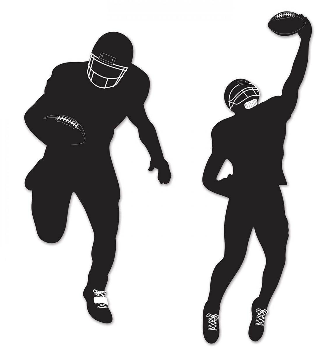 Pack of 2 American NFL Football Silhouettes by Beistle 50280 available in the UK here at Karnival Costumes online party shop