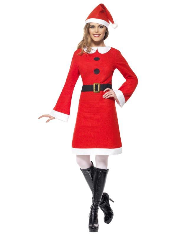 Economy Miss Santa Costume Christmas Fancy Dress by Smiffy 26965 available here at Karnival Costumes online Christmas party shop