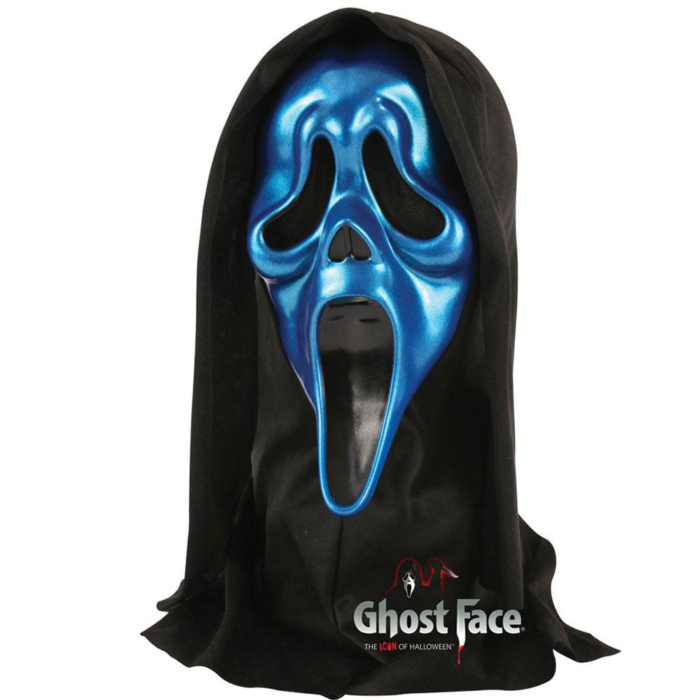 Ghostface Metallic Blue Face Mask. Fully licensed Scream Ghost Face® Mask by Fun World 8501GF available here at Karnival Costumes online Halloween party shop