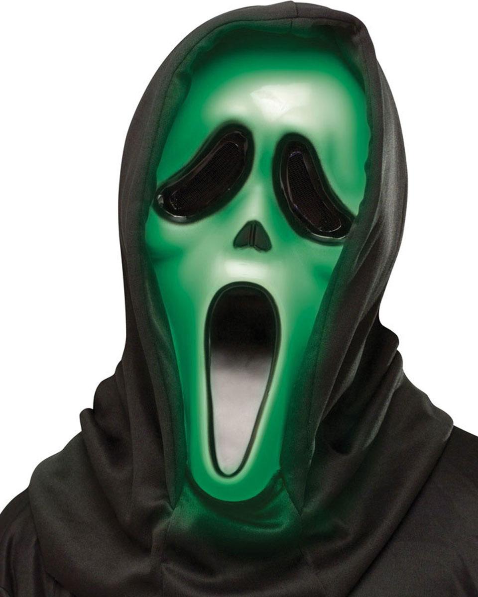 Fade in Out Light Up Ghost Face Mask - Ghost Face®  Mask by Fun World 93266 available in the UK here at Karnival Costumes online party shop