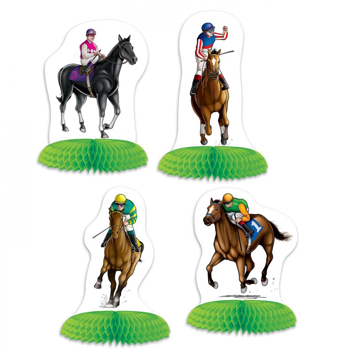 Horse Racing Mini Centerpieces pk4 individual pieces by Beistle 53427 available here at Karnival Costumes onine party shop