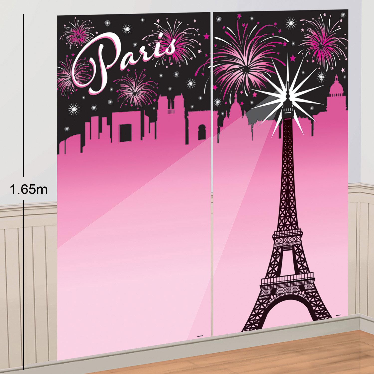 Day in Paris Photgraphic Background Decoration 1.65m x 1.65m by Amscan 670612 available here at Karnival Costumes online party shop