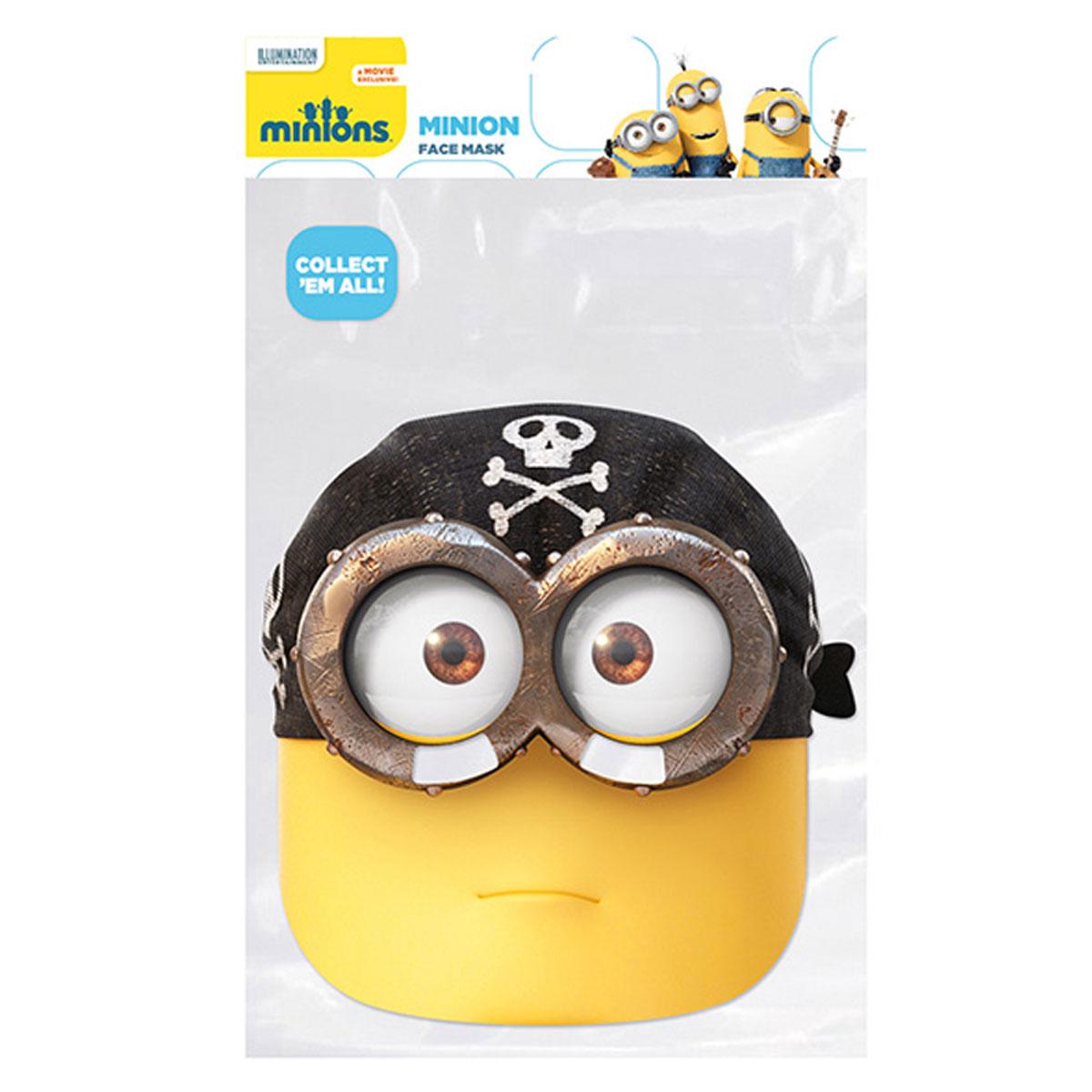 Minion Face Mask - Pirate Eye-Matie by Mask-erade MIEYE01 available here at Karnival Costumes online party shop