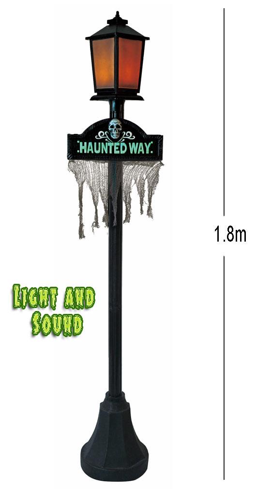 Halloween Lamppost B/O Light & Sound 1.8m 6304 available in the UK here at Karnival Costumes online party shop