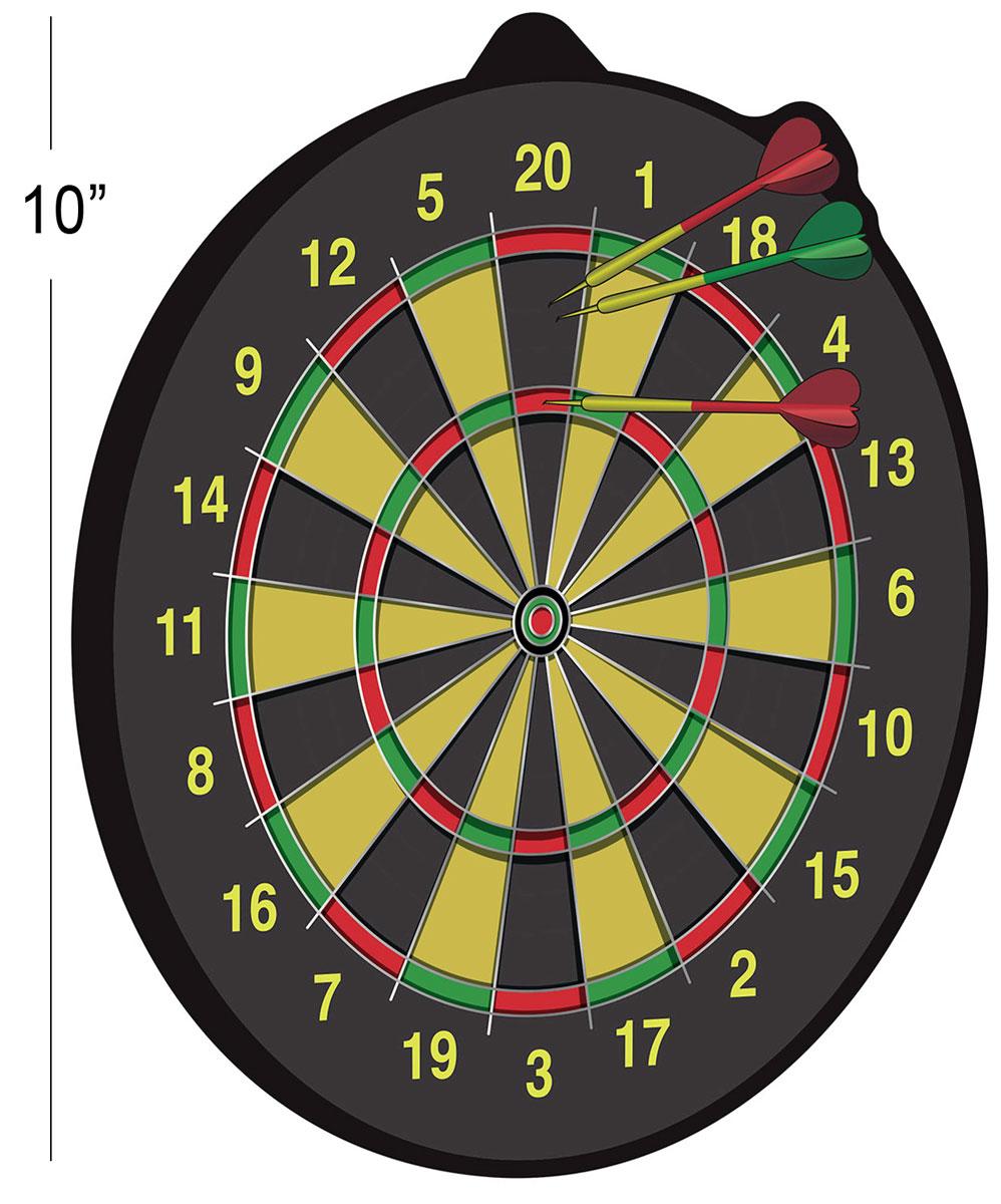 Dartboard Cutout 10" Darts Themed Decoration by Beistle 53742 available here at Karnival Costumes online party shop