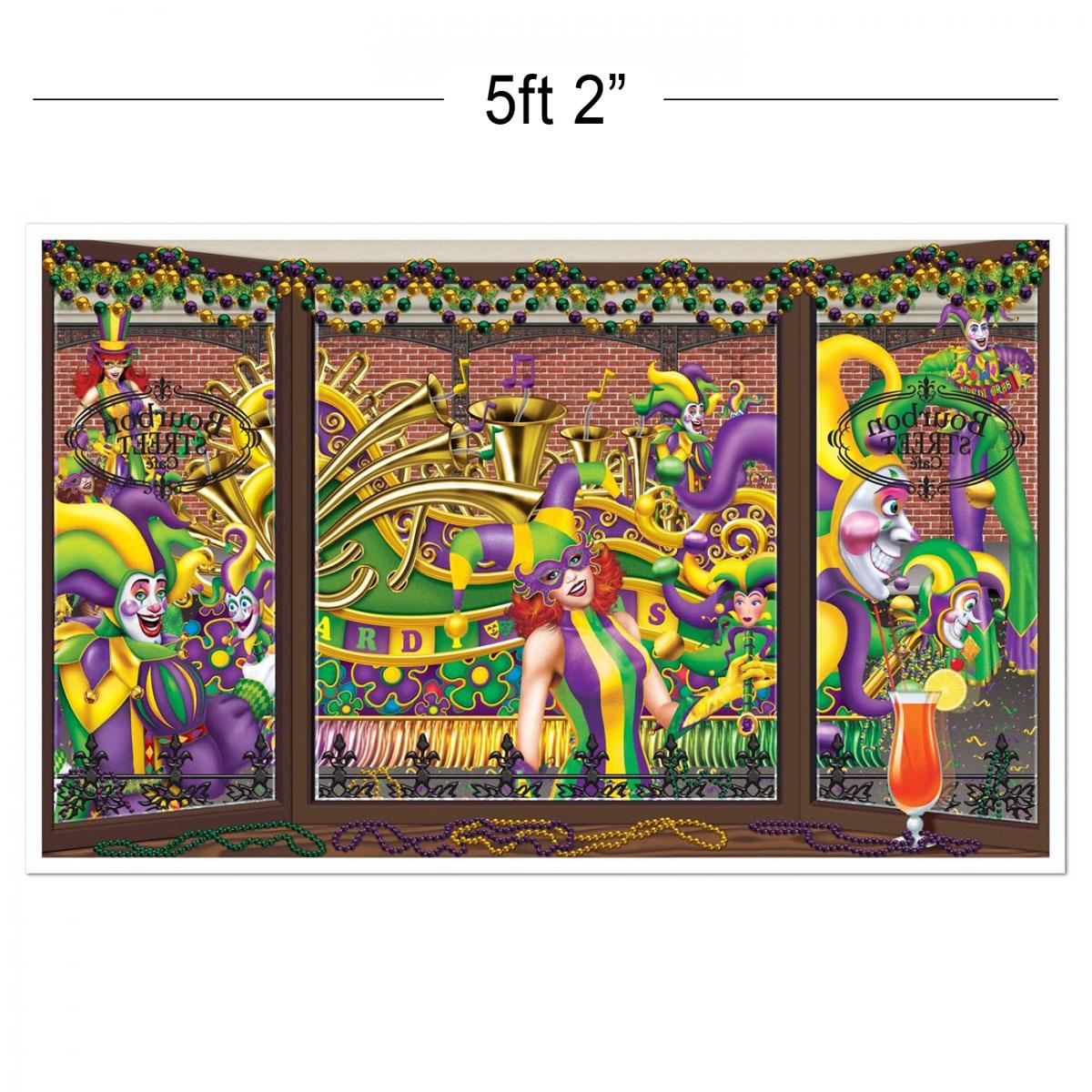 Mardi Gras Insta-Mural - 5ft 2" x 3ft 2" by Beistle 52304 available here at Karnival Costumes online party shop