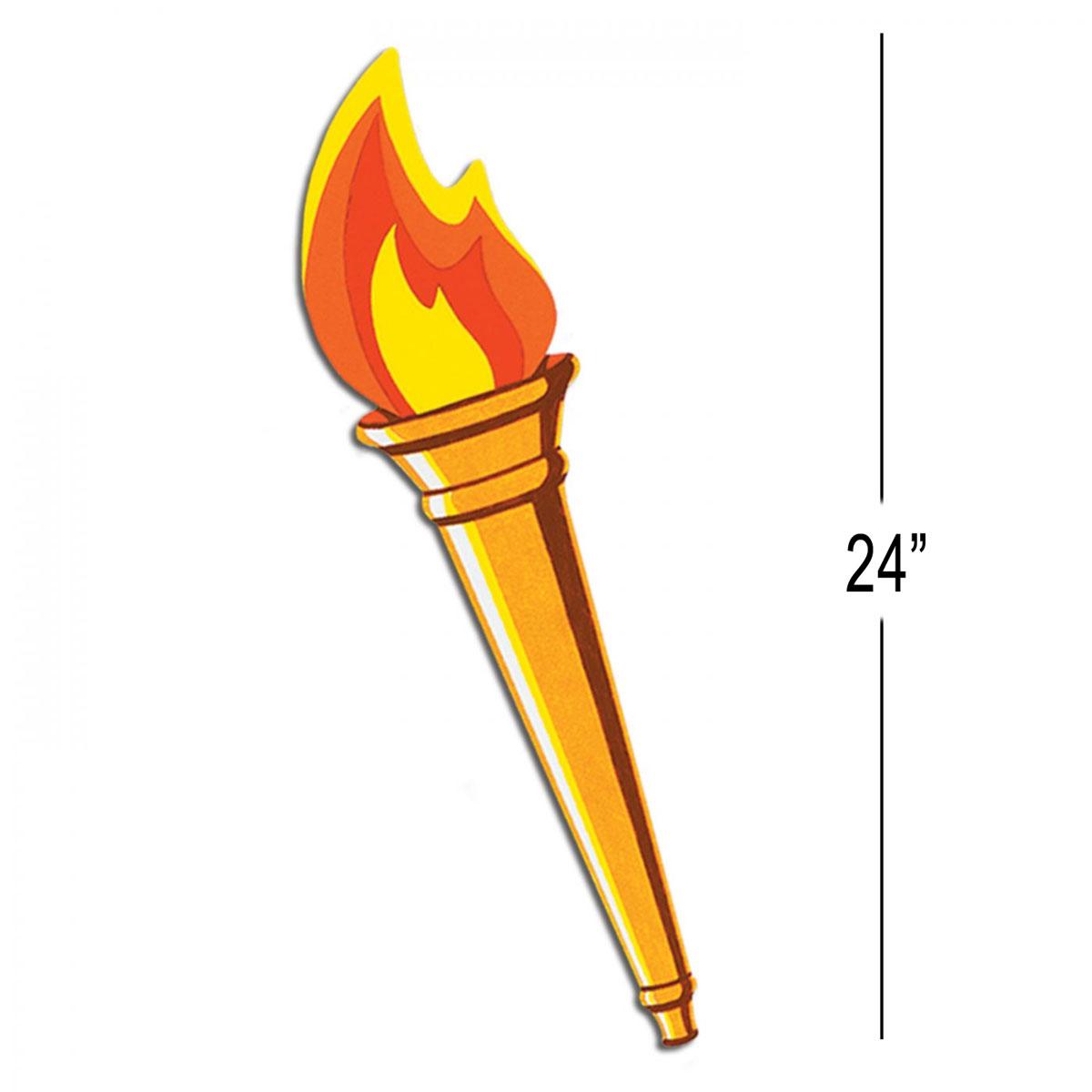 Olympic Torch Cutout 24" in height printed bith side by Beistle 55666 available here at Karnival Costumes online party shop