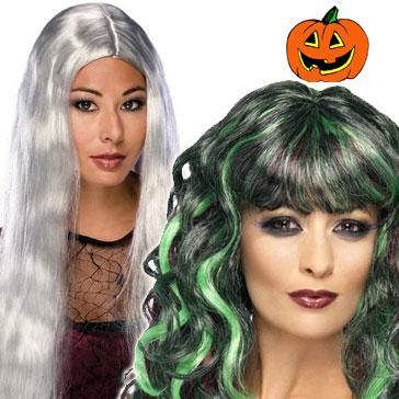 Halloween character wigs for Witches for adults and children available here at Karnival Costumes online party shop