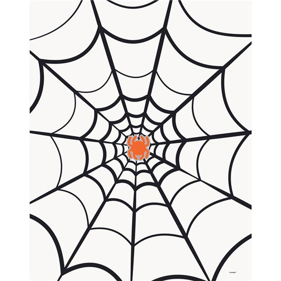 Spider Web playing surface from our Pin the Spider on the Web by Unique 63447 available here at Karnival Costumes online Halloween party shop
