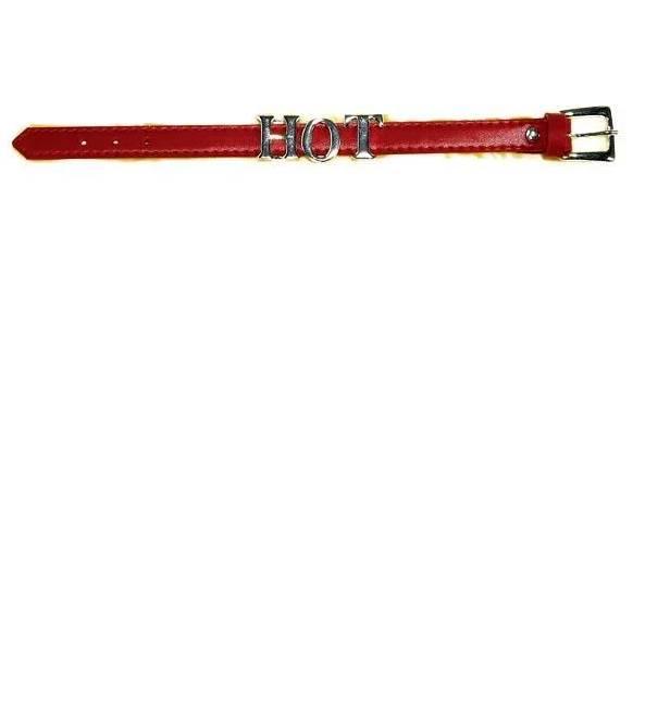 Red Hot Devil Halloween jewellery Red 'HOT' Bracelet by Rubies 6377 available here at Karnival Costumes online party shop