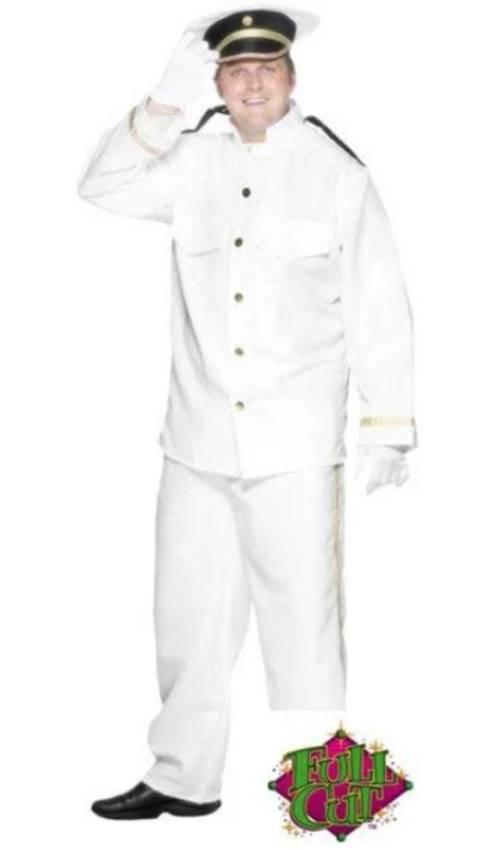 Navy Captain Fancy Dress Costume in Full Cut by Smiffys 26063 available here at Karnival Costumes online party shop