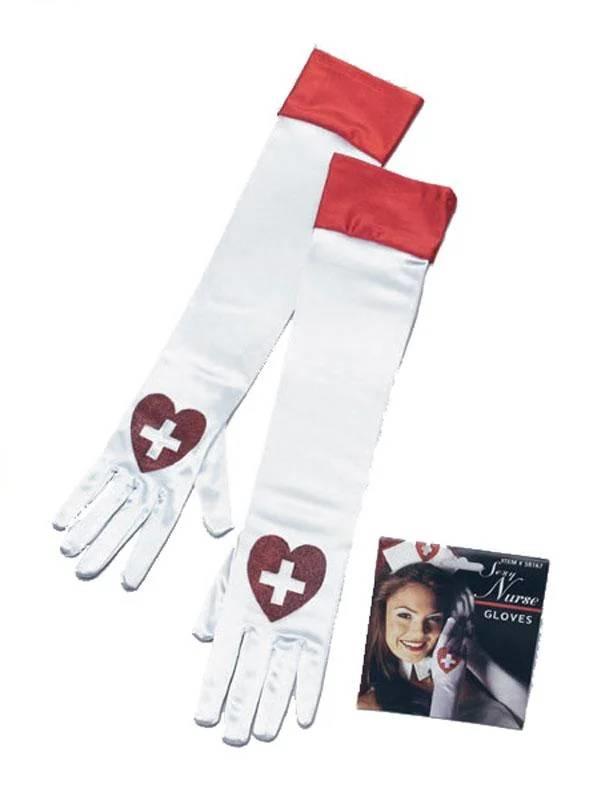 Nurses Gloves - Long. Nurse costume accessory by Bristol Novelties BA842 available here at Karnival Costumes online party shop