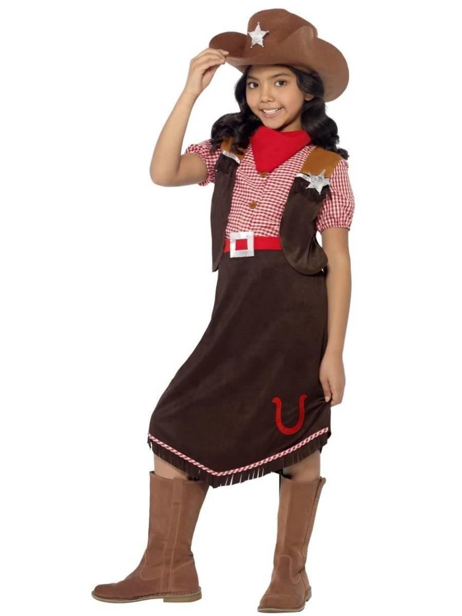 Deluxe Cowgirl fancy dress costume by Smiffys 45249 available here at Karnival Costumes online party shop