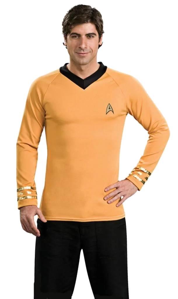 Classic Star Trek Fancy Dress Costume Capt Kirk Uniform by Rubies 888982 from a collection of themed space fancy dress at Karnival Costumes online party shop