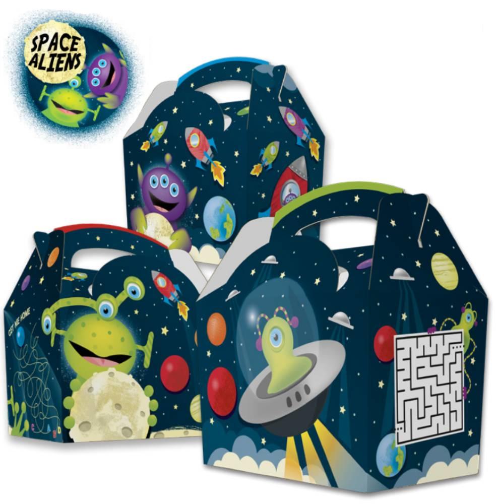 Space Alien party boxes by Colpac 01MBALIE available here at Karnival Costumes online party shop