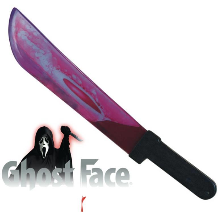 Ghost Face Scream Blood Filled Machette by Fun World 8976 available at Karnival Costumes online Halloween party shop