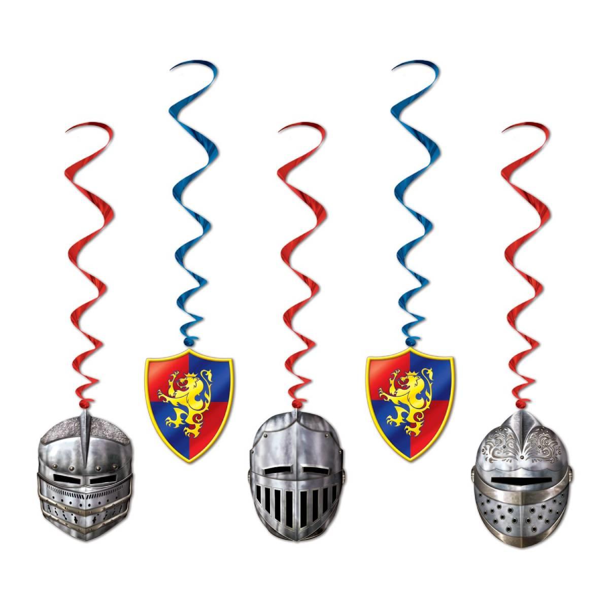 Medieval Hanging Swirl Decorations - pk5 by Beistle 57611 available here at Karnival Costumes online party shop