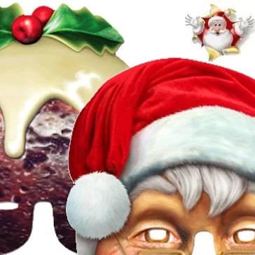 Christmas face masks by Mask-arade available here at Karnival Costumes online party shop