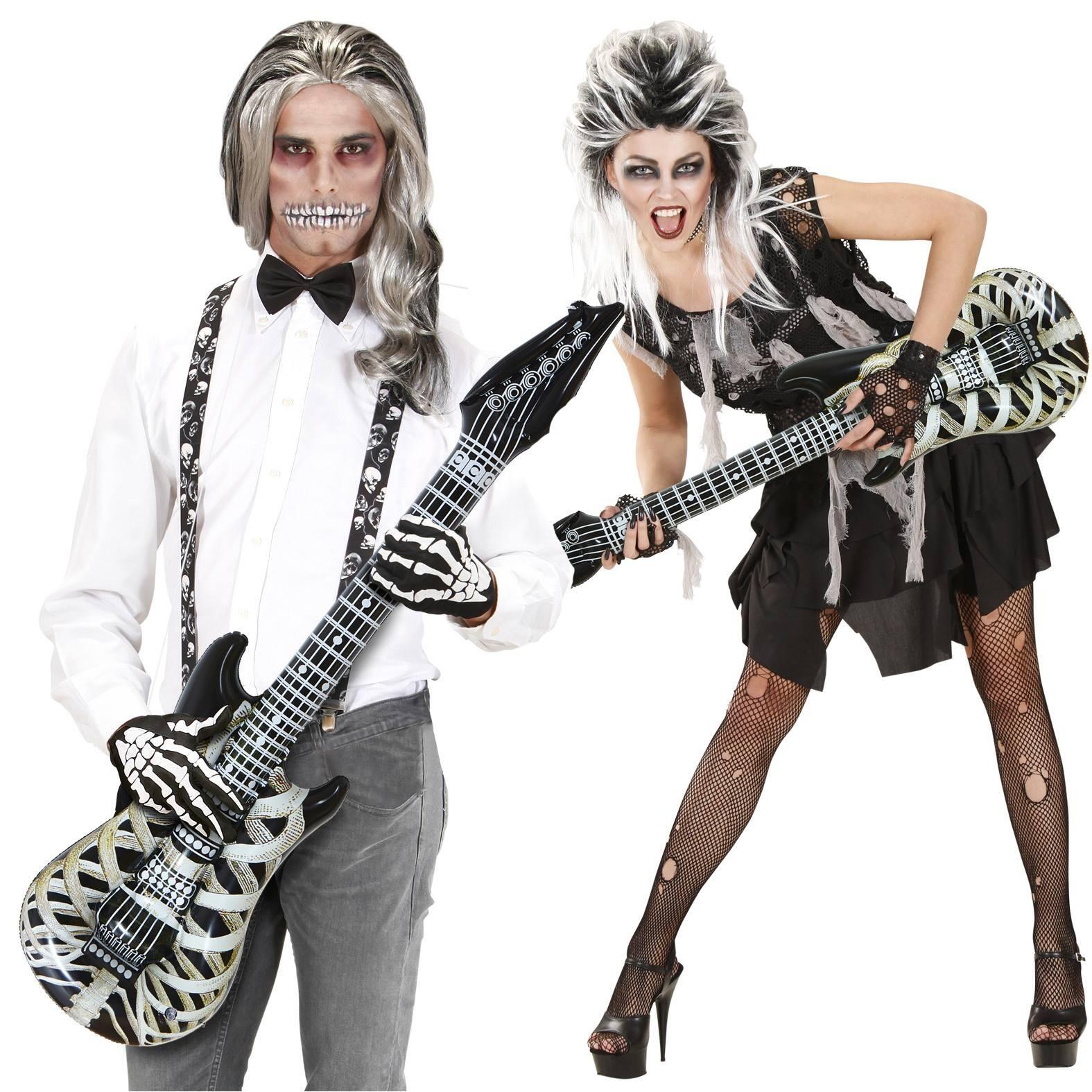 Inflatable Skeleton Guitar 105cm by Widmann 04753 and available here at Karnival Costumes online Halloween store