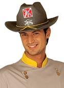 Confederate Hat with Badge by Widmann 2541S available here at Karnival Costumes online pary shop