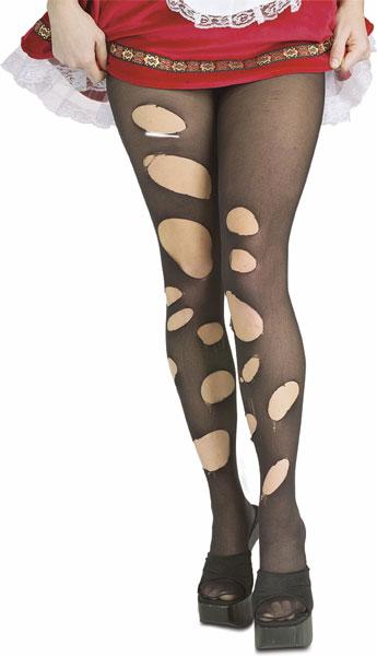 Ripped Black Tights for Adults by Rubies 6332 available here at Karnival Costumes online party shop