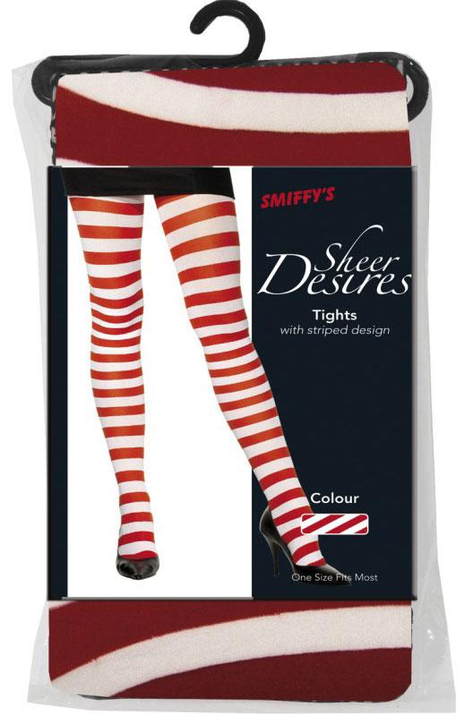 Striped Tights - Red and White - pack shot