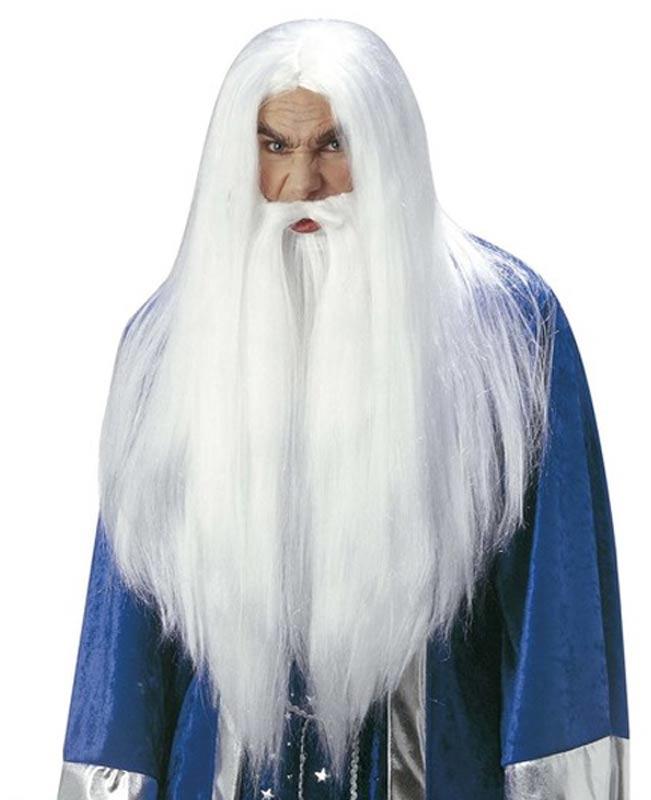 Wizard's Beard and Wig by Widmann M6137 available here at Karnival Costumes online party shop