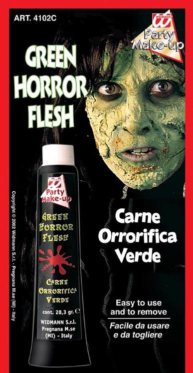 Green theatrical flesh by Widmann 4102C for monster make-up effects. Available here at Karnival Costumes online party shop