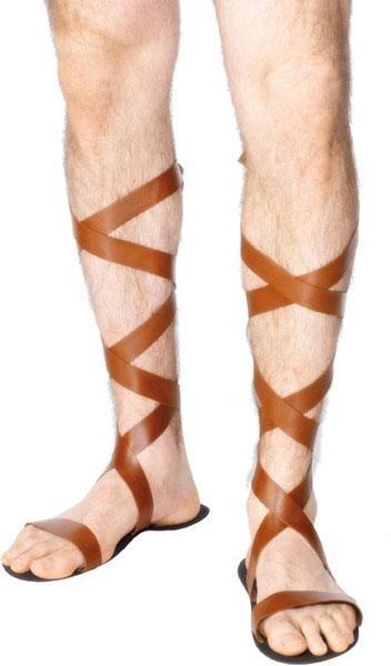 Roman Sandals in brown by Smiffys 28438 available here at Karnival Costumes online party shop