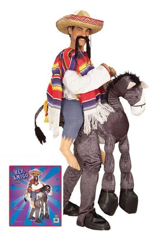 Hey Amigo Mexican donkey costume with poncho and tash by Bristol Novelties AC564 available here at Karnival Costumes online party shop