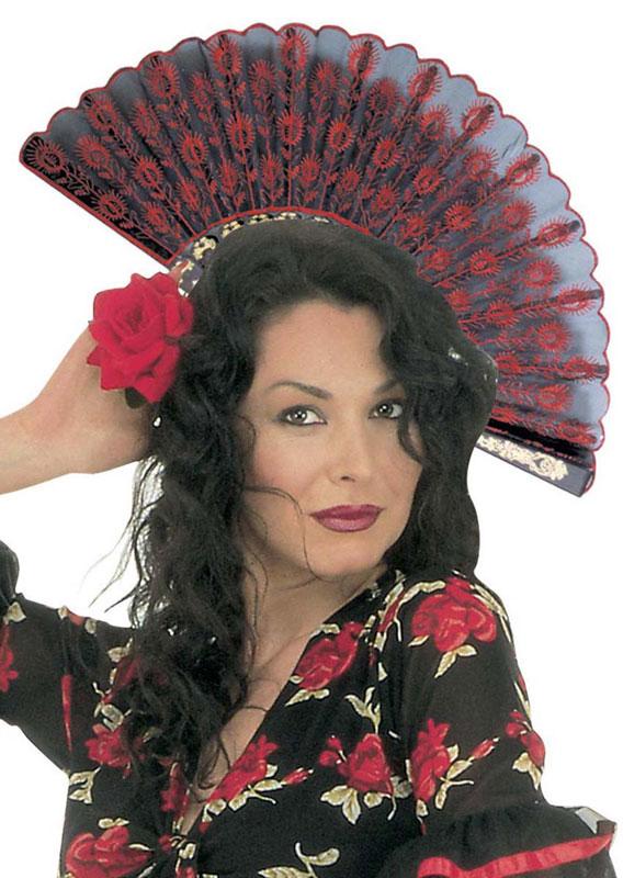 Lace Fans in a range of colours by Widmann 5479V available here at Karnival Costumes online party shop