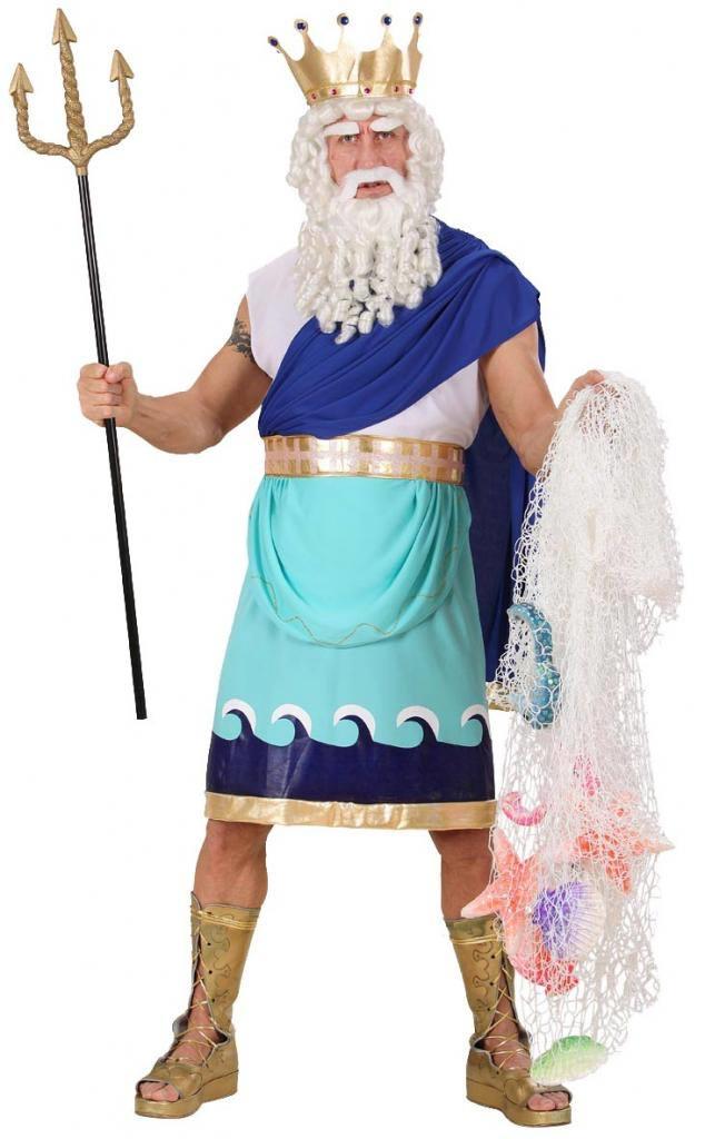 Adult's Poseidon Fancy Dress Costume by Widmann 7360 available here at Karnival Costumes online party shop