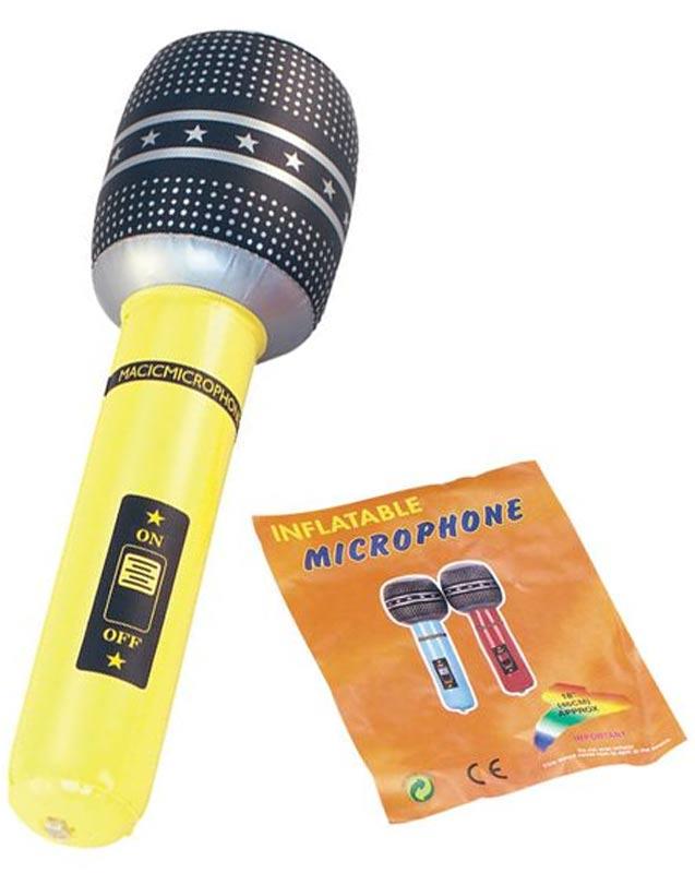 Inflatable Microphone 18" for music themed costumes by Bristol Novelties IJ025 available here at Karnival Costumes online party shop