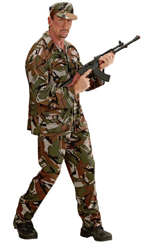 Adult's Army Soldier GI Joe Costume in XL by Widmann 3251S available here at Karnival Costumes online party shop