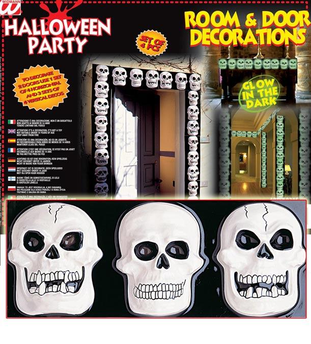3D Skull Decoration - Pack of 4 Horizontal Pieces