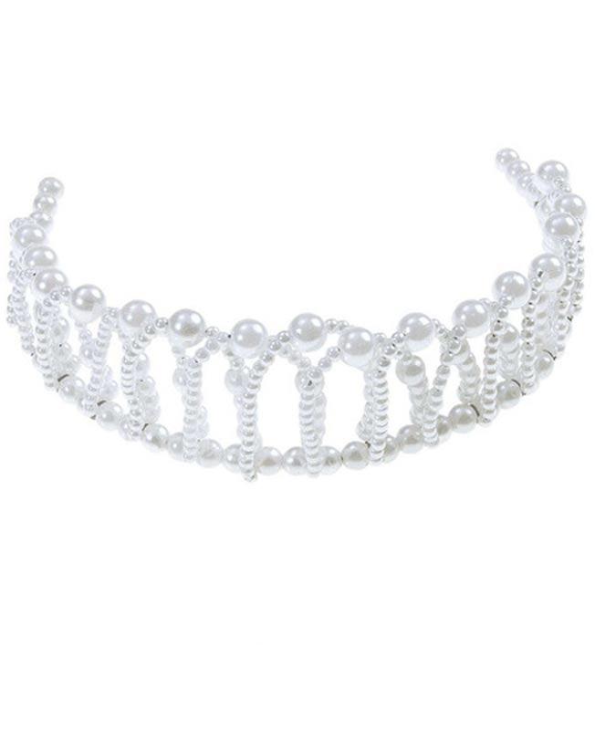 Bendable Pearl Crown by Widmann 3034P available here at Karnival Costumes online party shop