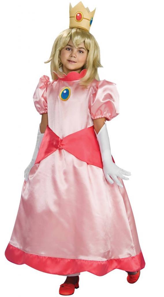 Super Mario Princess Peaches Fancy Dress Costume