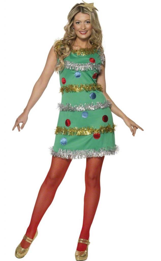 Christmas Tree Dress Adult Fancy Dress Costume by Smiffys 36992 available here at Karnival Costumes online party shop