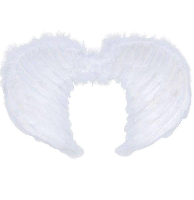Mini White Feather Angel Wings