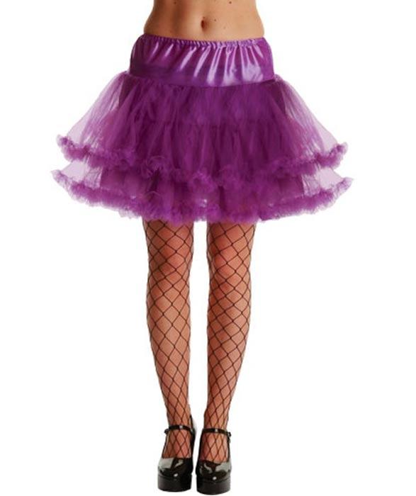 Purple Deluxe 3 Layer Ruffle Petticoat