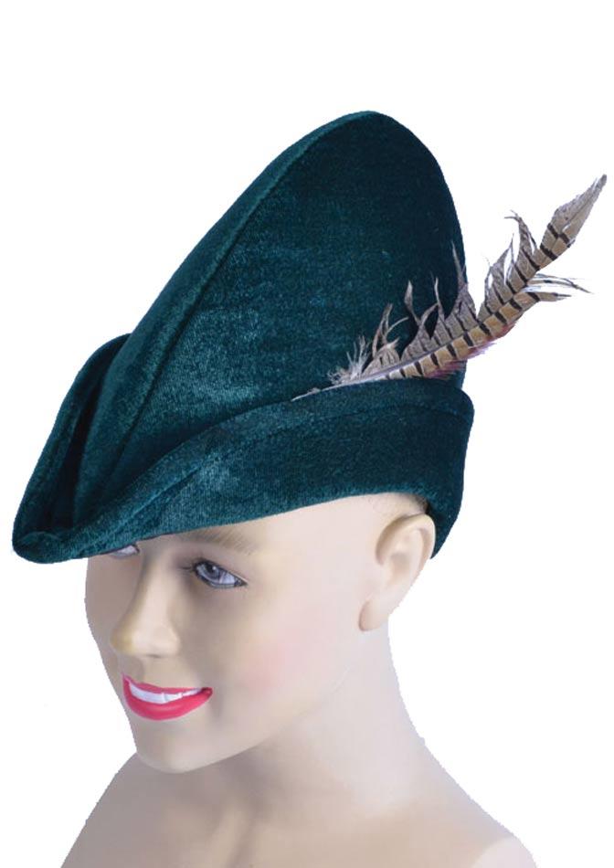 Robin Hood Soft Felt Hat with Feather by Bristol Novelties BH531 available here at Karnival Costumes online party shop