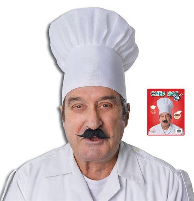 Chef Hat tall white by Bristol Novelties BH135 available here at Karnival Costumes online party shop