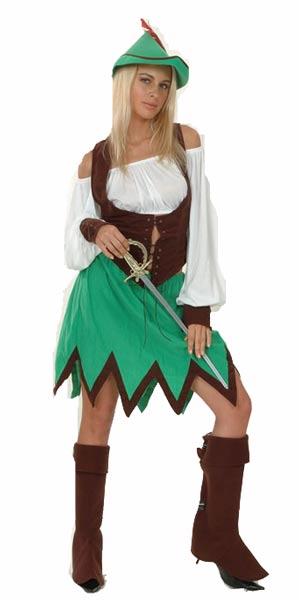 Robin Hood Costume - Medieval Costumes - Ladies Fancy Dress