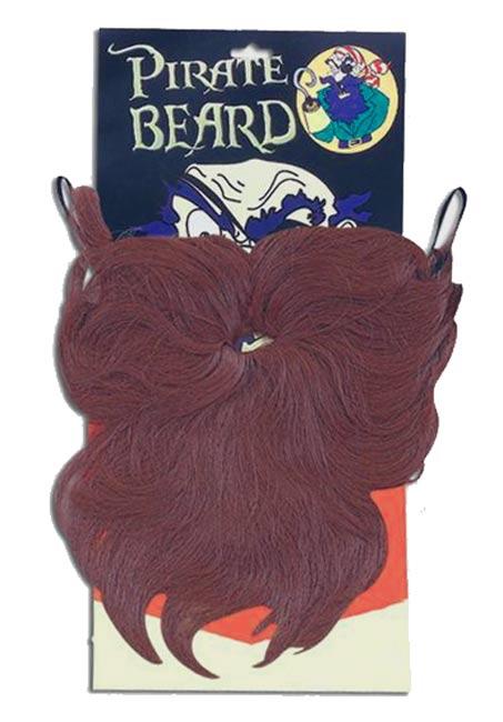 Pirate's Beard and Moustache in Wavy Brown by Steptoes MB051 available here at Karnival Costumes online party shop