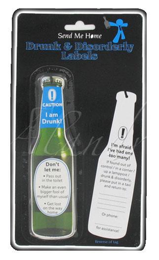 Drunk and Disorderly Labels - Stag Night Accessories
